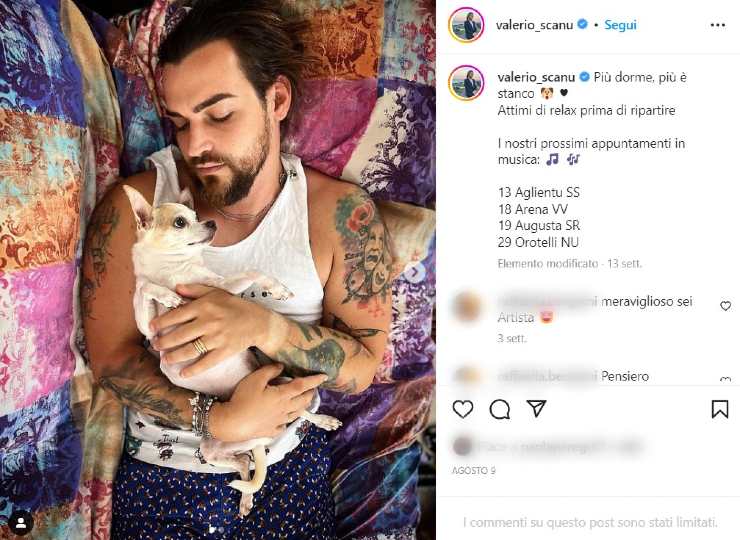 Il nuovo amore di Valerio Scanu