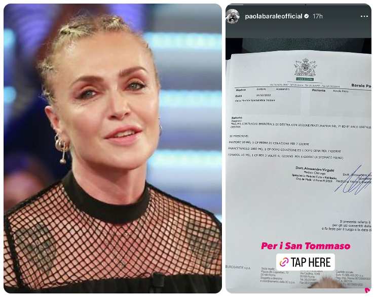 Brutte notizie per Paola Barale