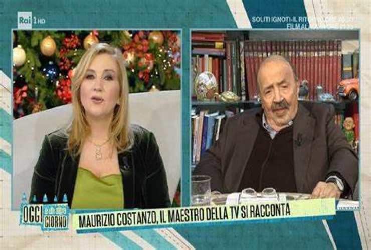 Serena Bortone gelata da Maurizio Costanzo