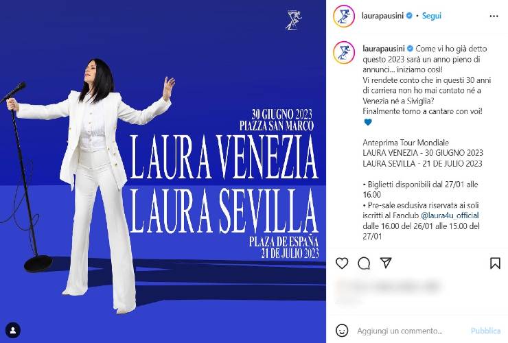 Annuncio attesissimo di Laura Pausini