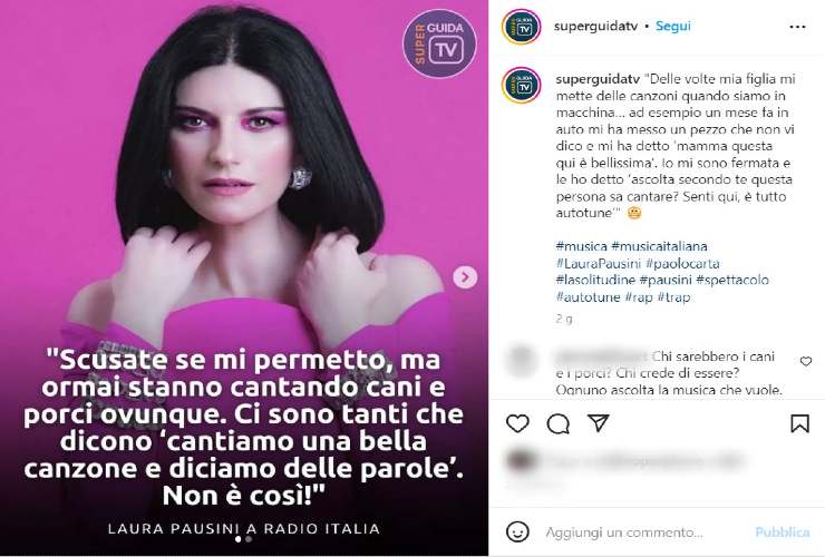 Amaro sfogo di Laura Pausini