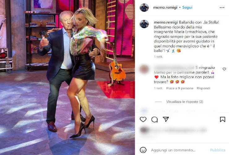 Memo Remigi posta una foto al programma di serena Bortone