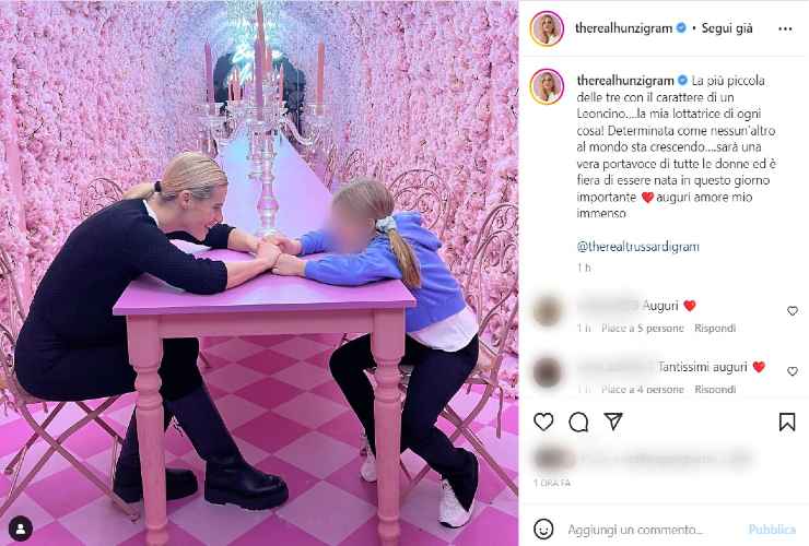 Michelle Hunziker senza freni sulla figlia più piccola