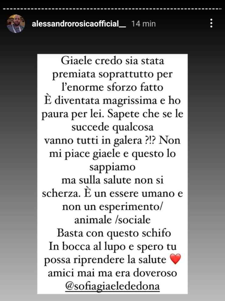 Storia di Instagram sul Gf Vip 7 - Youbee.it