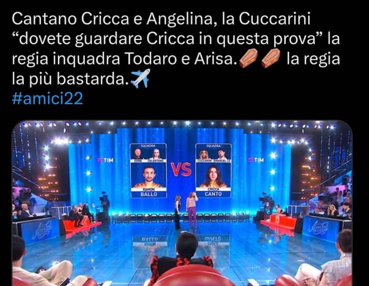 Tweet di Amici 22 - Youbee.it