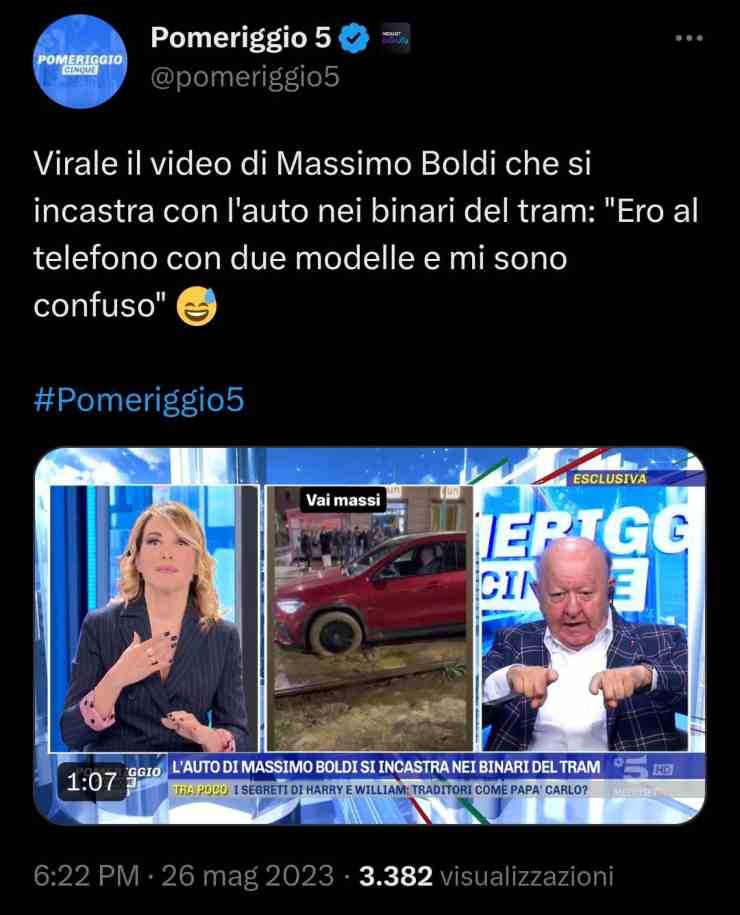 Massimo Boldi, assurda confessione a Pomeriggio 5