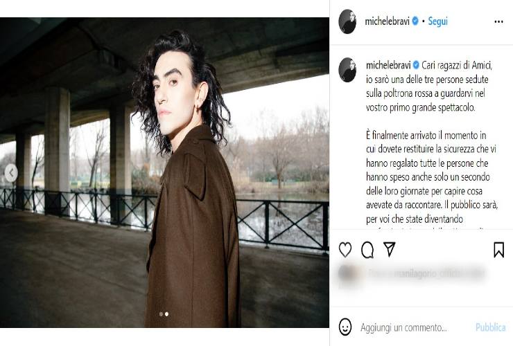 Le parole di Michele Bravi che scaldano il cuore