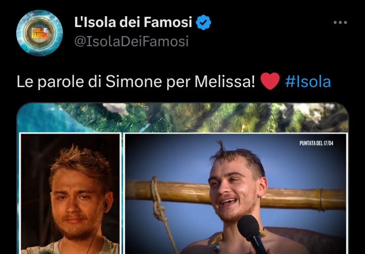 Tweet sulla figlia di Simone - Youbee.it