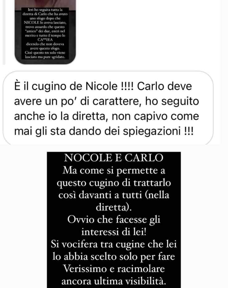 Nicole Santinelli e Carlo Alberto Mancini si sono lasciati, prendendo in giro la Toffanin