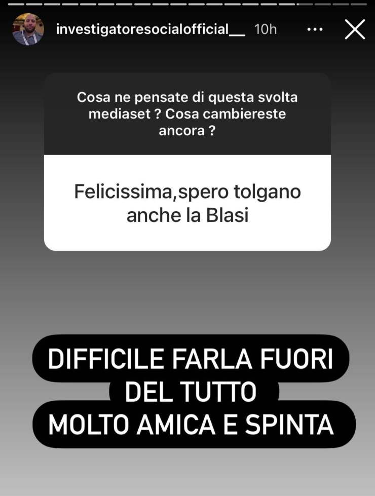 Instagram story su Ilary Blasi - Youbee.it