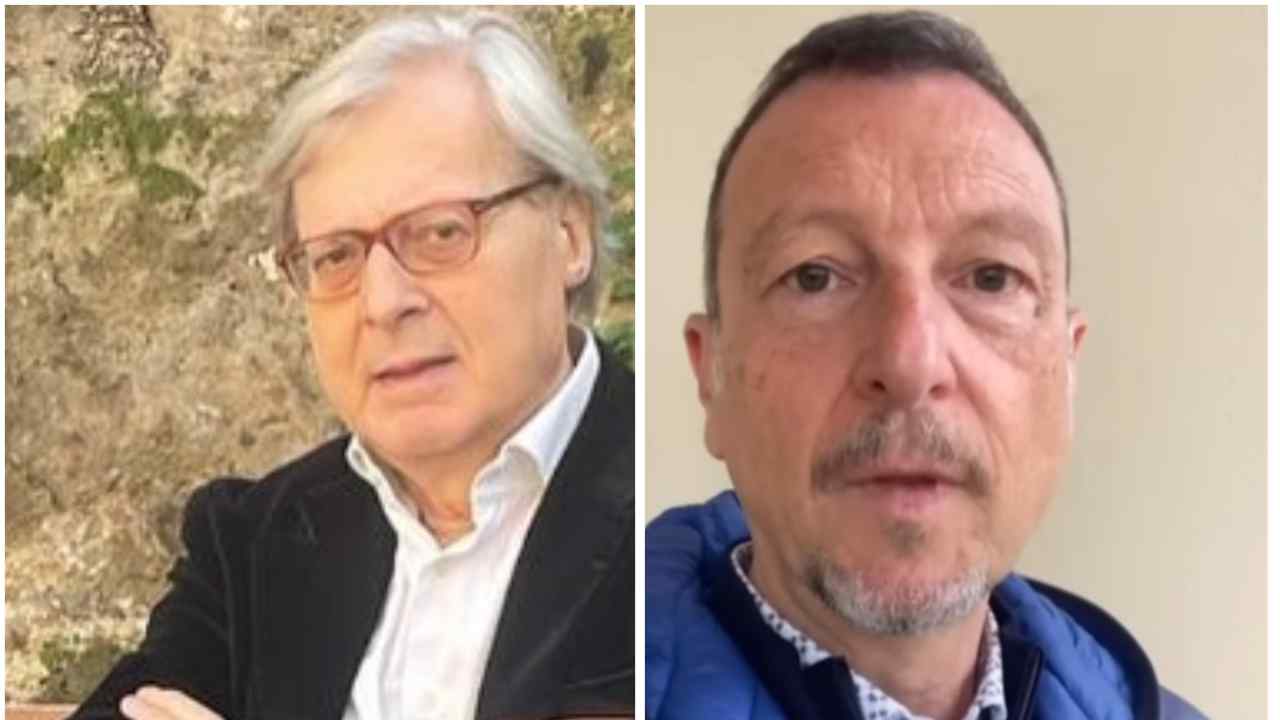 Vittorio Sgarbi lancia una frecciata al veleno ad Amadeus