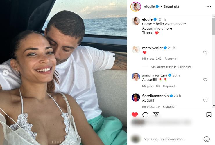 Elodie e le parole su Andrea Iannone