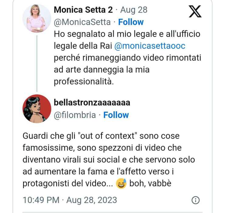 Messaggio di Monica Setta - Youbee.it