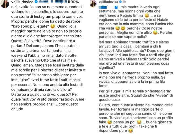 Ludovica Valli risponde agli haters