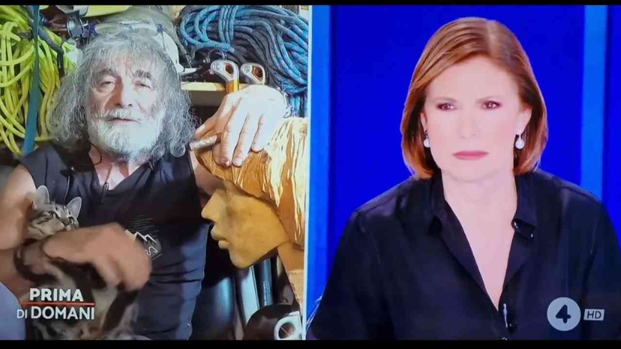 Mauro Corona e Bianca Berlinguer
